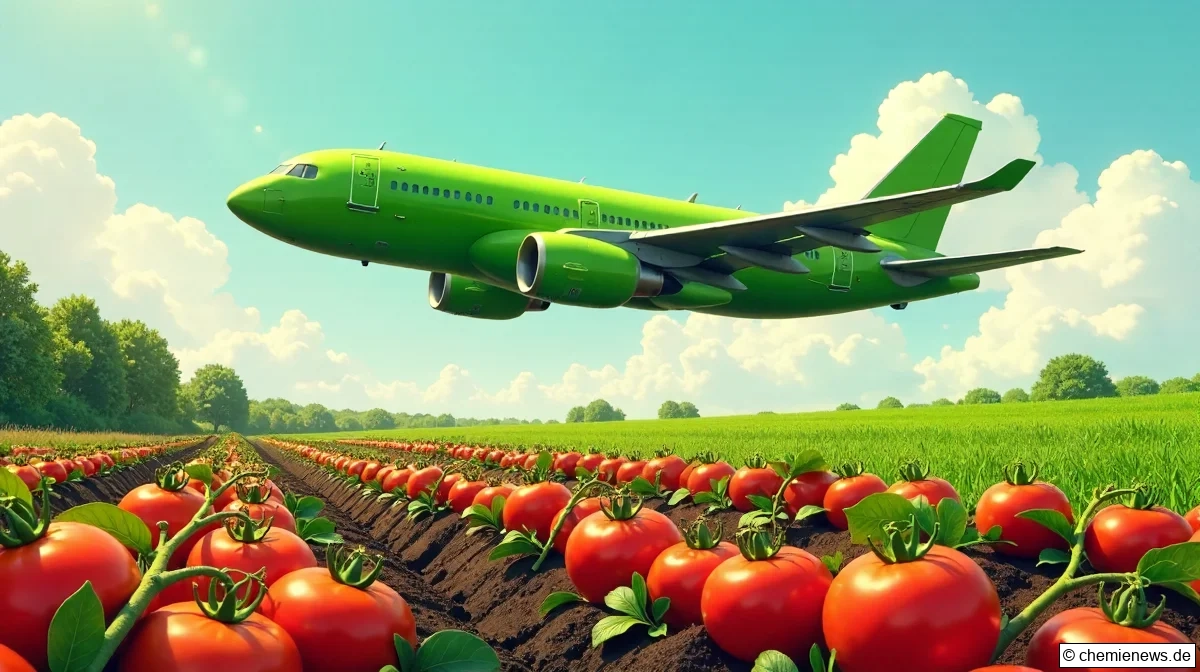 Nachhaltiger Flugzeugtreibstoff: Tomatenreste als klimafreundliche Lösung